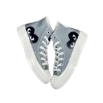 CDG Converse Black Heart Grey High Top - Image 3