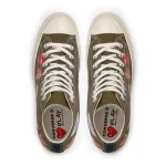 CDG PLAY CONVERSE Multi Red Heart Chuck Taylor All Star ’70 High Sneakers - Image 3