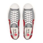 CDG Play Converse Low Top Red Heart Jack Purcell Sneakers Red back view