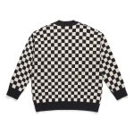 CDG Black Checkered Cardigan back view Comme Des Garçons cardigan