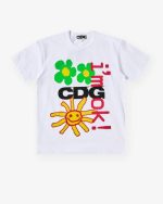 CDG Cactus Plant Flea Market T-Shirt 2 White front graphic view