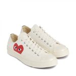 CDG Converse Big Heart Low Top White back view