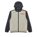 CDG K-Way Zip Jacket Beige/Black