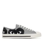 CDG Play Converse Low Top Black Heart Jack Purcell Sneakers front view black heart logo