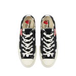 CDG Play Converse Polka Dot Red Heart Chuck Taylor All Star ’70 Low Sneakers - Image 2