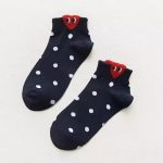 CDG Play Dot White Black Socks back side design
