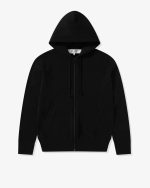 CDG Play Unisex Reverse Red Heart Zip Hooded Sweatshirt Black back view