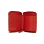 CDG Wallet Polka Dots Printed Full Zip Around Wallet Red SA2100PD - Image 2