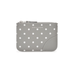 CDG Wallet Polka Dot Printed Zip Pouch Grey SA8100PD