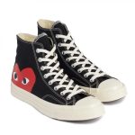 CDG Converse Big Heart High Top Black Back