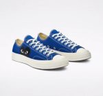 CDG Converse Black Heart Blue Low Top back view