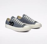CDG Converse Black Heart Grey Low Top back view