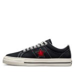 cdg converse one star low top black front view sneaker