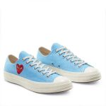 Converse X CDG Low Top Bright Blue Back View