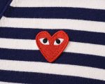 CDG Men’s Blue & White Striped V-Neck Cardigan
