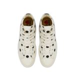 CDG Play Converse Polka Dot Red Heart Chuck Taylor All Star ’70 High Sneakers back view