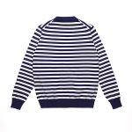 CDG Men’s Blue & White Striped V-Neck Cardigan back view