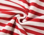 CDG Women’s White & Red Striped Round-Neck Cardigan back view