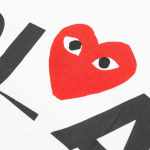 Comme Des Garçons Big Heart Long Sleeve White - Image 2